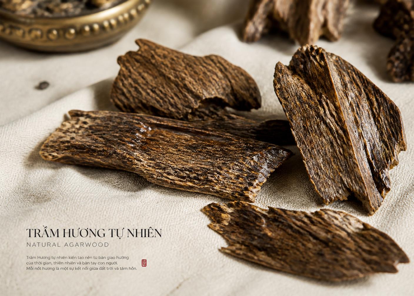 Gỗ trầm hương tự nhiên với vân dầu